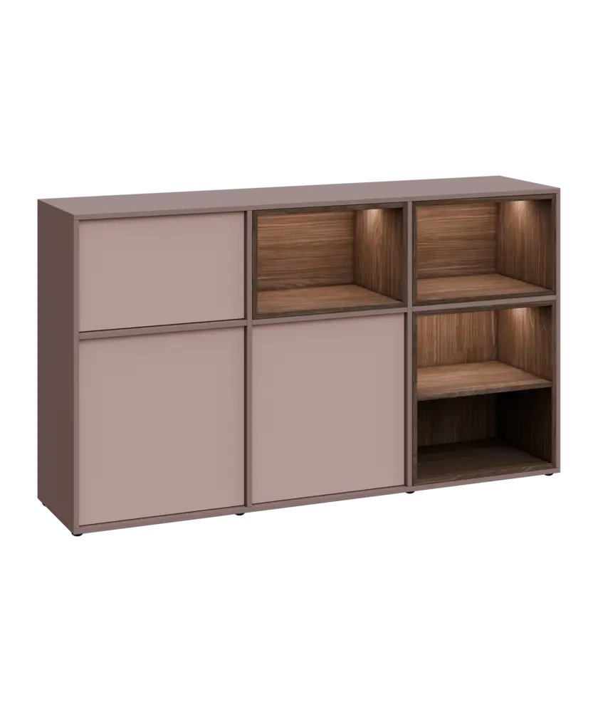 ERY D1844 P dolní modul, 2-dveřová/nika, 1000x1800x400, pravý, pudrová